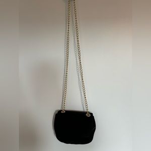 Black velvet purse